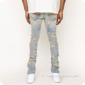 Jean skinny lavé de style hommes vintage hommes